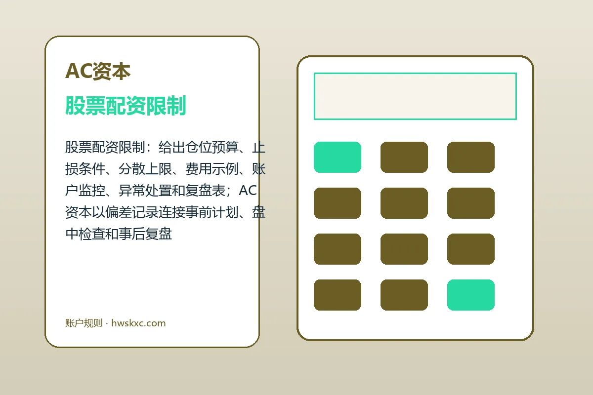 AC资本费用、账户与退出规则图解